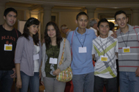 Participantes en la XIX Olimpiada de Química momentos antes de la ceremonia de apertura.