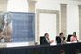 Los doctores Óscar Prospero García, Juan Ramón de la Fuente y José Franco durante la presentación del libro del primero en la XXXV Feria Internacional del Libro del Palacio de Minería.