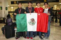 Delegación mexicana que participó en la 48 Olimpiada Internacional de Química (IChO2016), realizada en Tbilisi, Georgia. Víctor Hernández Lima, Carlos Quezada Espinoza, Miguel Bribiesca Argomedo y Jesús Aguirre Escalante.