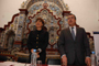 Rosaura Ruiz y Gerardo Jiménez, al iniciar la mesa redonda La Genómica Humana: su Aplicación en Salud, organizada por la Academia Mexicana de Ciencias.