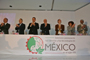 La mesa de honor integrada por Sergio Hernández Vázquez, René Drucker Colín, Alejandro Tello Cristerna, Enrique Cabrero Mendoza, Francisco Bolívar Zapata, Julia Tagüeña Parga y José Luis Morán.