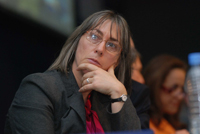 El encuentro, que se realizó ayer en la Universidad del Claustro de Sor Juana, fue organizado por el Foro Consultivo Científico y Tecnológico. En la imagen, la doctora Gabriela Dutrénit coordinadora general.