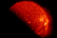 Imagen de un eclipse parcial de Sol captada el 6 de julio de 2012.