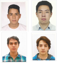 Los estudiantes que integran la delegación que representa a México en la 27 Olimpiada Internacional de Biología en Hanoi, Vietnam, a realizarse del 16 al 24 de julio: Carlos Barreras, Antonio Cázares, Derek Elizondo y Rodolfo García.