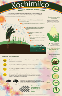 La Agencia Francesa para el Desarrollo aportará 3 millones de euros durante cuatro años para financiar proyectos de recuperación del ecosistema de Xochimilco. Infografía: Natalia Rentería Nieto.