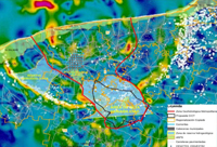 Delimitada por una línea negra, la imagen muestra la zona de reserva hidrogeológica propuesta por el CICY.