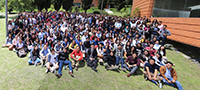 Los jóvenes que participan en el XXVIII Verano de la Investigación Científica se reunieron hoy en la sede de la Academia Mexicana de Ciencias para compartir sus experiencias sobre esta actividad de siete semanas de duración.
