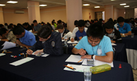Los 190 participantes de la XXVI Olimpiada Nacional de Química presentaron este lunes los exámenes teóricos.
