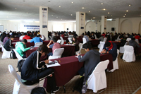 Los 189 estudiantes de nivel media superior que participan en la XXV Olimpiada Nacional de Química se presentaron dos exámenes teóricos en los salones del hotel sede del certamen.