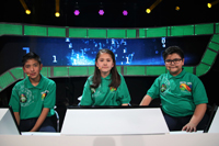 Equipo verde: Etienne Hernández Ordaz y Michelle Hernández (Tlaxcala), y Horacio Villalobos (Estado de México).