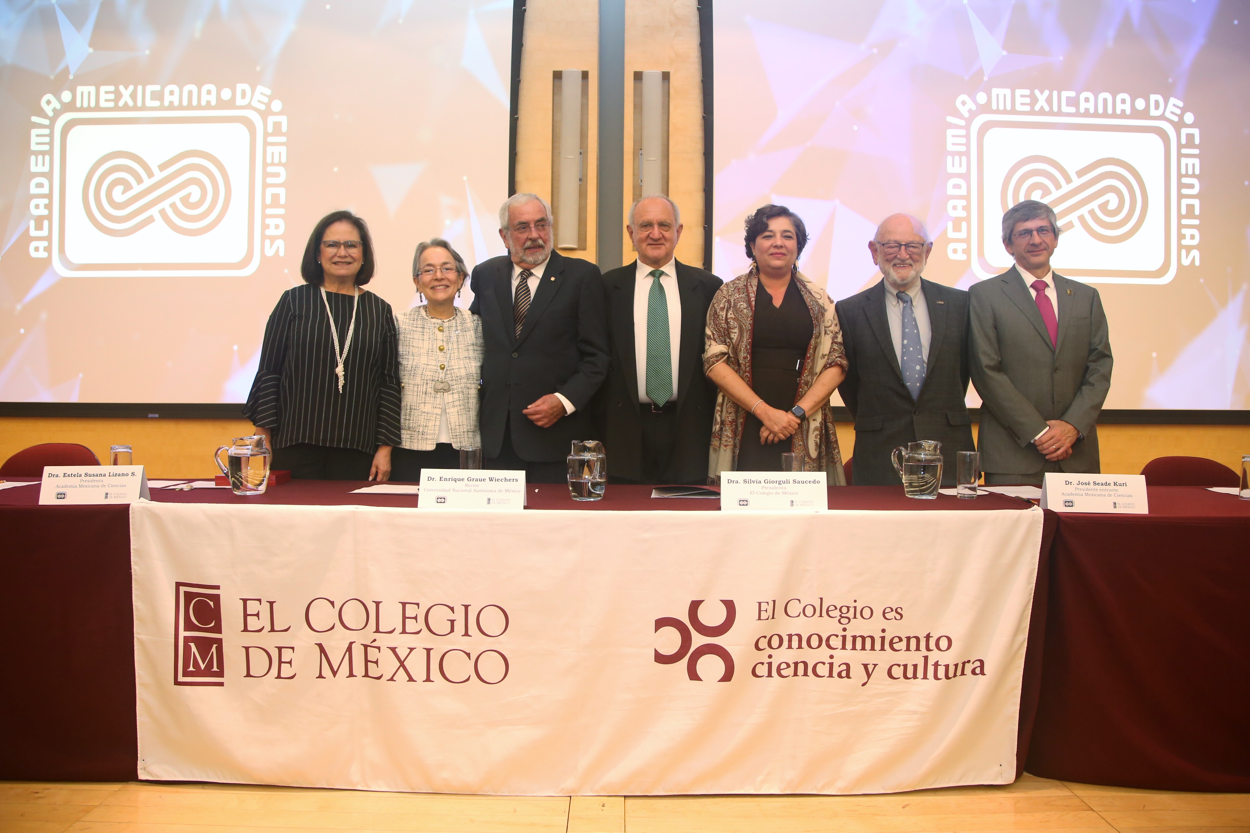 Martha Espinosa Cantellano, Susana Lizano Soberón, Enrique Graue Wiechers, José Seade Kuri, Silvia Giorguli Saucedo, José Sarukhán Kermez y William Lee Alardín. 