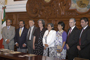 De izq. a der. Juan Antonio Badillo Torre, Dr. Pedro Hernández Tejeda, el Dr. Arturo Menchaca Rocha, Dra. Cecilia Anaya Berríos, Dra. Lilia Meza Montes, la Dra. Alicia Tecuanhuey Sandoval, Luis Ernesto Derbez Bautista  y el Mtro. Luis Ramón Marín Barrera.