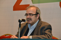 El doctor José Antonio de la Peña durante su participación en el Segundo Taller sobre Indicadores de Ciencia, Tecnología e Innovación.