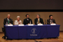 Participantes en el simposio “Genómica y salud: perspectiva tecnológica”. De izquierda a derecha, el doctor Xavier Soberón Mainero, la doctora Lena Ruiz y los doctores Carlos Aguilar, Hugo A. Barrera y Jorge Meléndez.