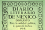Portada del número uno del periódico Diario Literario de México, el cual se publicaba casi semanalmente con textos del propio José Antonio Alzate y Ramírez, traducciones suyas de temas científicos y religiosos, así como de otros hombres de ciencia que escribieron obras afines y refuta analíticamente a quienes no lo eran.