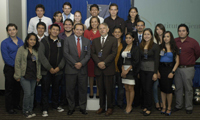 Durante el encuentro entre los becarios, la AMC y el Instituto Científico Pfizer.