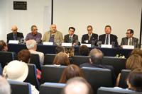 Mesa redonda de homenaje póstumo a Julián Adem Chahín, realiazado en el Centro de Ciencias de la Atmósfera de la UNAM.