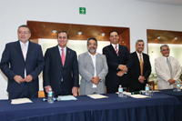 Roberto Villers Aispuro , Juan Pablo Castañón Castañón,  Alejandro Tello Cristerna, José Mustre de León,Roberto Escalante, y José Franco,  durante el lanzamiento del Segundo Concurso Vive conCiencia