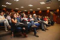 El auditorio Agustín López Castañares del Instituto de Ciencias del Mar y Limnología de la UNAM lució un lleno total en la ceremonia de ingreso del doctor Pierre Legendre como miembro correspondiente de la Academia Mexicana de Ciencias.