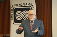 El doctor Pierre Legendre, profesor de la Universidad de Montreal, impartió la conferencia “A Brief History of the Development of Numerical Ecology” en el auditorio Agustín Ayala Castañares, con motivo de su ingreso como miembro correspondiente de la Academia Mexicana de Ciencias.