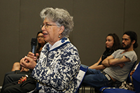La astrónoma Silvia Torres, investigadora emérita de la UNAM y una de las participantes en el capítulo Contaminación lúminica, asistió al lanzamiento  de la nueva temporada de la serie televisiva Ciencia en todos lados.
