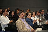 Asistentes a la presentación de la  5ª temporada de Ciencia en todos lados en las instalaciones de la AMC. En primera fila el director de TV-UNAM, Armando Casas.