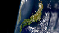 Imagen tomada desde un satélite que muestra el Tsunami que afectó las costas de Japón en 2011.