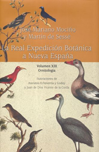 La Expedición Botánica de la Nueva España (1787-1803), encabezada por Martín Sessé y Lacasta y José Mariano Mociño, dio lugar a la obra iconográfica más vasta y rica en toda la historia de la ciencia mexicana, con mil 989 ilustraciones a la acuarela. Uno de los trabajos que resultaron de dicha expedición, el que hace referencia a la ornitología y que había permanecido inédito hasta hace algunos años, corresponde al volumen 13 de la colección que publicó en 2010 la UNAM y Siglo XXI Editores.