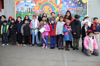  Inauguración del Mural “La Luz es Vida”, elaborado por 34 niños del Taller Infantil de Artes Plásticas de la Facultad de Artes y Diseño de la UNAM, actividad que formó parte de Lumina. LEDcturas sobre la luz, que organizó la Academia Mexicana de Ciencias en su sede.