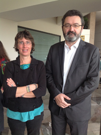 Los investigadores Guénola Capron, de la UAM-Unidad Azcapotzalco, y Emmanuel Eveno, del Instituto de la Ciudad  LISST Cieu, Universidad de Toulouse Jean Jaurès, coordinan el taller 