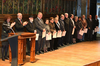 En la ceremonia con la que se celebró el 45º aniversario del Conacyt en el Palacio de Bellas Artes, se reconoció a catorce nuevos investigadores eméritos del SNI.
