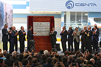 Enrique Peña Nieto, presidente de la República, develó la placa del Centro Nacional de Tecnologías Aeronáuticas (Centa), en el Campus Tequisquiapan de la Universidad Autónoma de Querétaro.