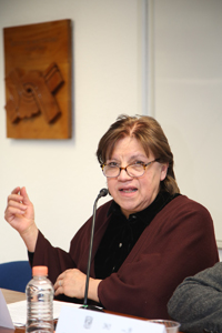 Doctora Ana Rosa Pérez Ransanz, en su participación en el Seminario de Investigación sobre Sociedad del Conocimiento y Diversidad Cultural dictó la conferencia “Una defensa del pluralismo ontológico en las ciencias”.