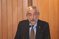 Enrique Graue Wiechers, rector de la UNAM, durante la ceremonia  del 70 aniversario del Instituto de Geofísica de la UNAM.