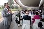 El doctor José Franco, presidente de la AMC, durante su mensaje en la comida de fin de año.