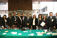 La segunda y última jornada del Conversatorio para el análisis del Sistema Nacional de Ciencia, Tecnología e Innovación en la Cámara de Diputados. En la imagen: José Mustre de León, director general del Cinvestav; Julia Tagüeña, coordinadora general del FCCyT; Rosenda Cruz, de Conacyt; y el diputado Juan Carlos Romero Hicks.