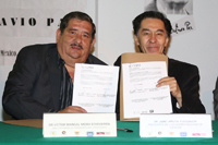 Los titulares de la DGTPA y AMC, Víctor Manuel Mora Echeverría y Jaime Urrutia Fucugauchi, respectivamente, firmaron un acuerdo de colaboración para dar seguimiento a este proyecto y continuar promocionando y fomentado la lectura, la  ciencia y la tecnología en las comunidades.