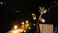 La exposición Lumina, instalada en el auditorio de la AMC fue visitada por los maestros y sus familias.