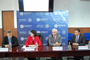 Pablo Rojo, director de Becas; María Dolores Sánchez, directora adjunta de Posgrado y Becas; Víctor Gerardo Carreón, director adjunto de Planeación y Evaluación; y Julio César Ponce Rodríguez, de la Coordinación de Proyecto.