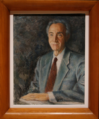 Retrato Julián Adem Chaín, obra de la artista Lucinda Urrusti.
