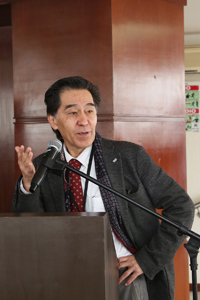 Doctor Jaime Urrutia, presidente de la AMC, durante su intervención en la inauguración de la segunda edición de Construyendo el futuro-Encuentros de Ciencia, que se lleva cabo del 14 al 16 de noviembre en San Luis Potosì.
