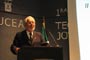 Ruy Pérez Tamayo durante su conferencia magistral.