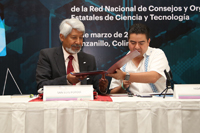 La firma del acuerdo de colaboración entre la Academia Mexicana de Ciencias y la  Red Nacional de Consejos y Organismos Estatales de Ciencia y Tecnología, se llevó a acabo este jueves 15 de marzo en el marco de la Segunda Sesión Ordinaria 2018 de la Rednacecyt, en Manzanillo, Colima.