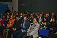 Público asistente a la ceremonia de premiación, la cual tuvo lugar en el aula Sotero Prieto del conjunto Amoxcalli de la Facultad de Ciencias de la UNAM.