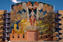 La Universidad Autónoma de Chihuahua será la sede de la competencia. En la imagen, mural en las instalaciones de la Facultad de Ingeniería en las que se realizará la ceremonia inaugural.