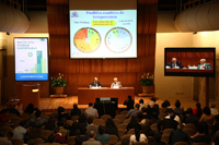 Aspecto de la conferencia inaugural “Movilidad y calidad del aire en el Valle de México