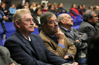 Dr. Juan Ramón de la Fuente, expresidente de la AMC, entre los asistentes al homenaje póstumo del Dr. René Drucker Colín.