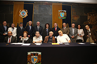 El Instituto de Física de la UNAM celebró su 80 aniversario con una ceremonia realizada en el auditorio Alejandra Jáidar, la cual presidió el rector Enrique Graue Wiechers, y en la que se entregaron medallas a investigadores eméritos y exdirectores del instituto: Fernando Alba Andrade , Jorge Flores Valdés, Arturo Menchaca Rocha, Miguel José Yacamán, Luis de la Peña Auerbach, Pier Mello Picco, Jorge Eduardo Rickards Campbell, María Esther Ortiz y Salazar, Matías Moreno Intriago, Germinal Cocho Gil, Guillermo Monsiváis Galindo y Rubén Barrera Pérez.