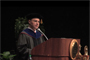 El doctor Sergio Alcocer Martínez de Castro durante su discurso en la ceremonia de graduación Clase 2015 de la Escuela de Ingeniería Crockell de la Universidad de Texas, en Austin, donde fue reconocido con el Distinguished Engineering Graduate Award, el pasado 22 de mayo.