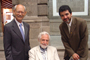 Los doctores Alfonso Romo de Vivar, Carl Djerassi y Guillermo Delgado, durante el Congreso Mexicano de Química que se realizó en el 2006 en el Palacio de Minería.
